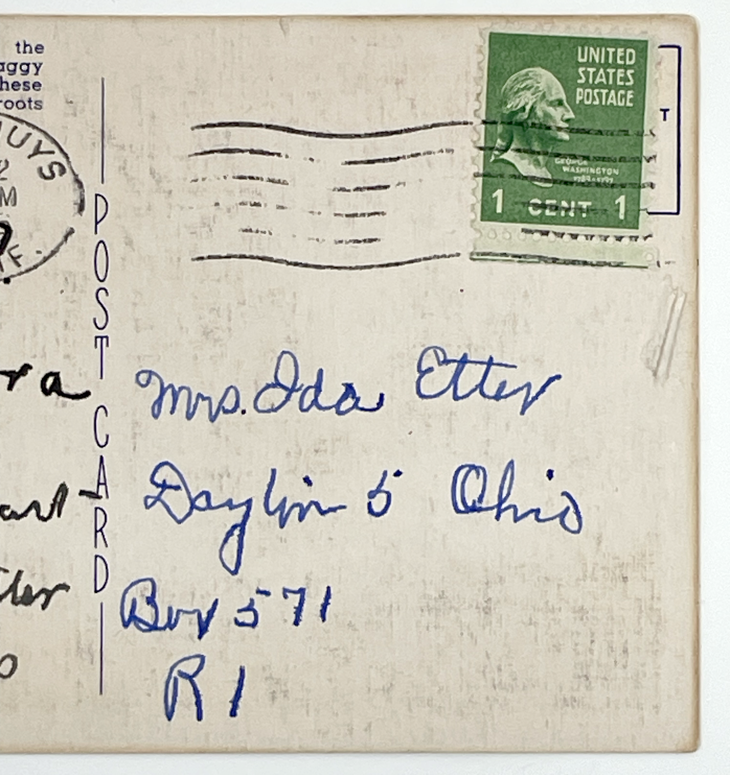 Vintage Joshua Tree Silhouetted Against a California Sunset Postcard | Van Nuys CA Postmark | 1945