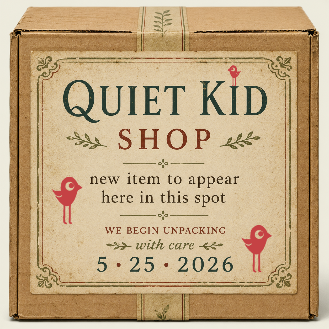New item to appear here week of 5-25-2026