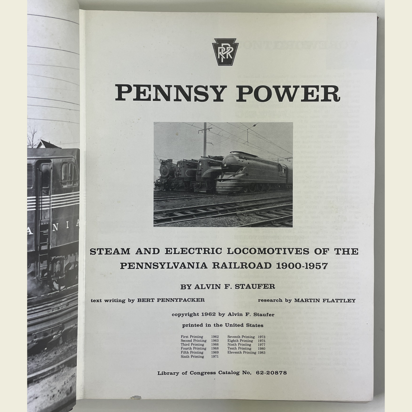 Pennsy Power Steam and Electric Locomotives of the Pennsylvania Railroad, 1900-1957 Alvin F. Staufer