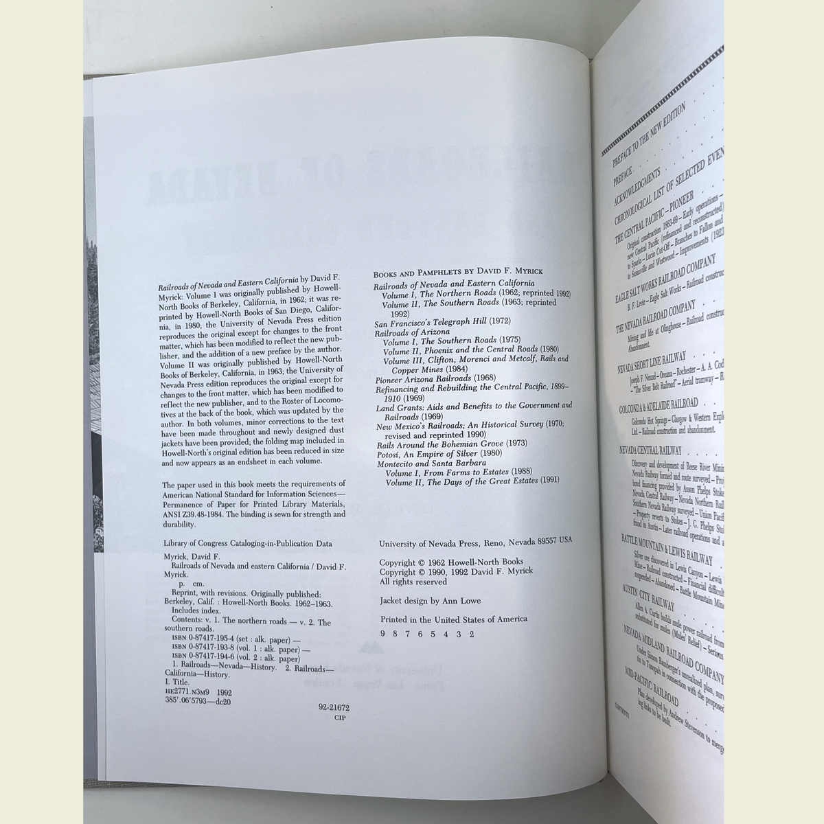 Railroads of Nevada and Eastern California, Volume I: The Northern Roads | David F. Myrick | 1992