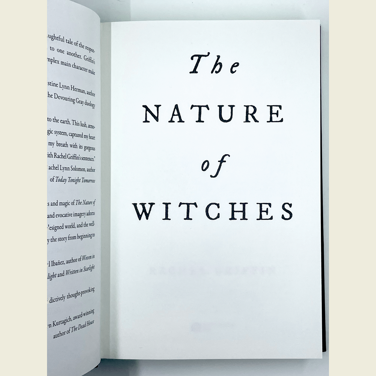 The Nature of Witches by Rachel Griffin | Seasonal Witch Fantasy | Hardcover