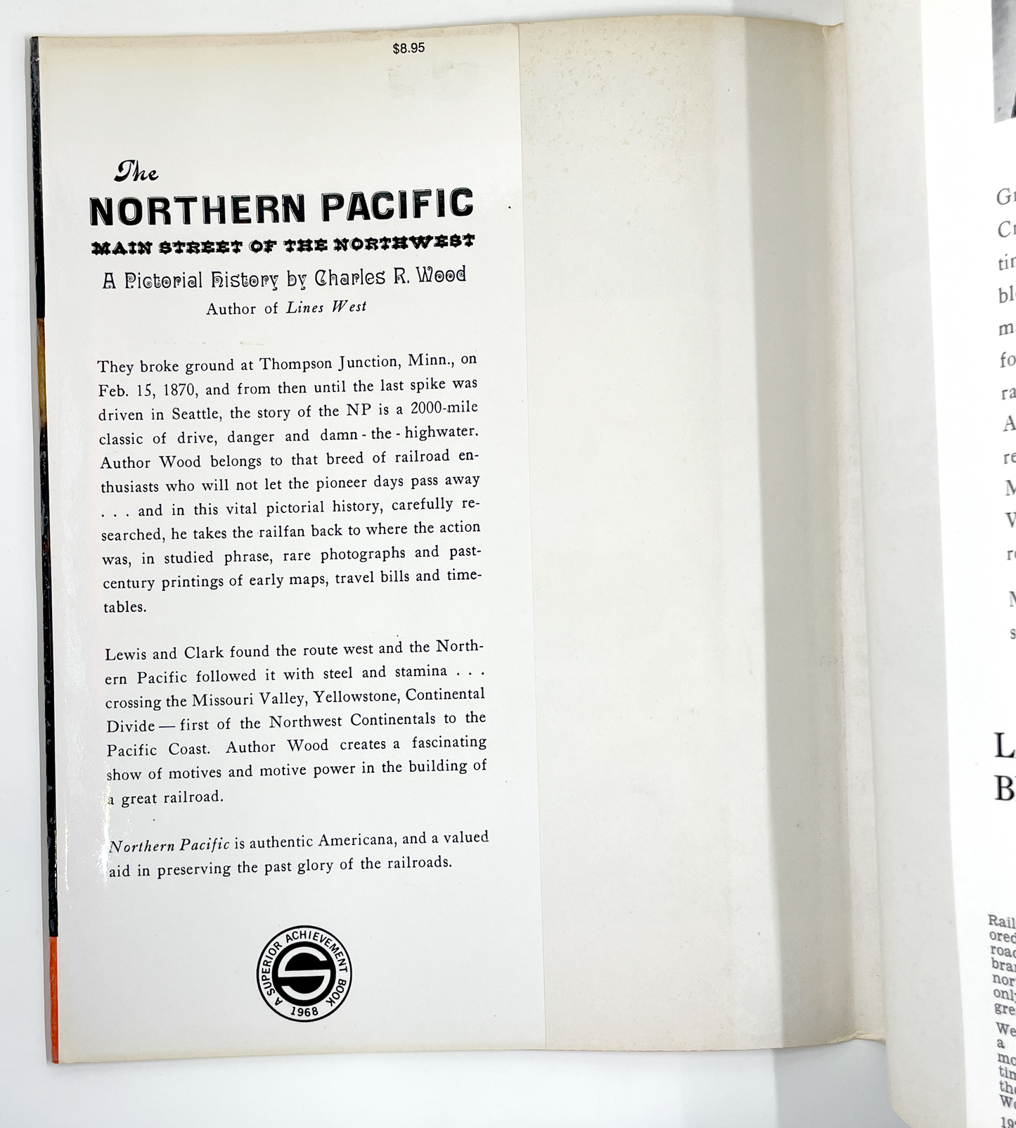 The Northern Pacific Main Street of the Northwest Charles R Wood 1968 Railroad History Book Steam Locomotives