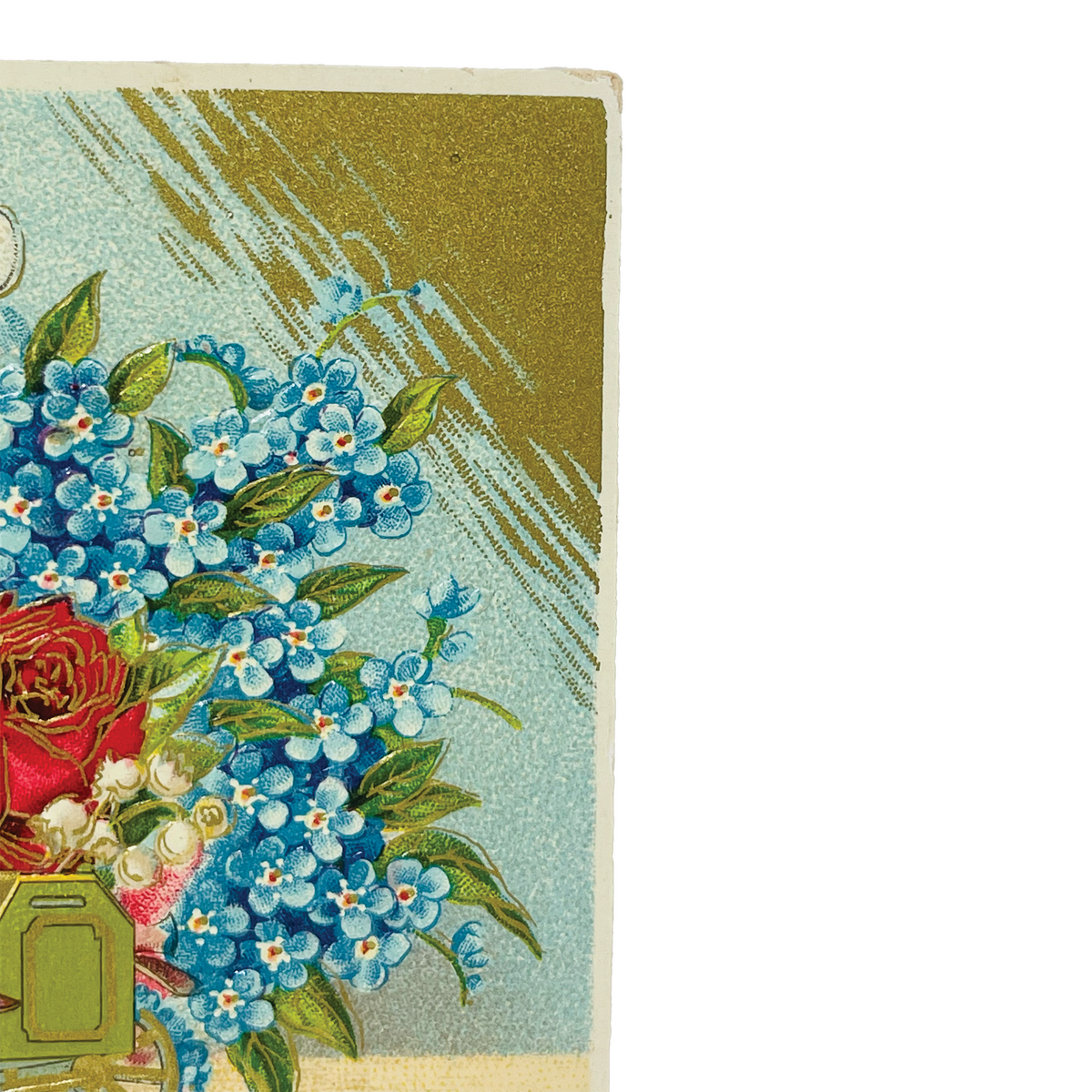 Antique 1909 Embossed Birthday Postcard | Flower-Covered Automobile, Roses & Forget-Me-Nots | Made in Germany