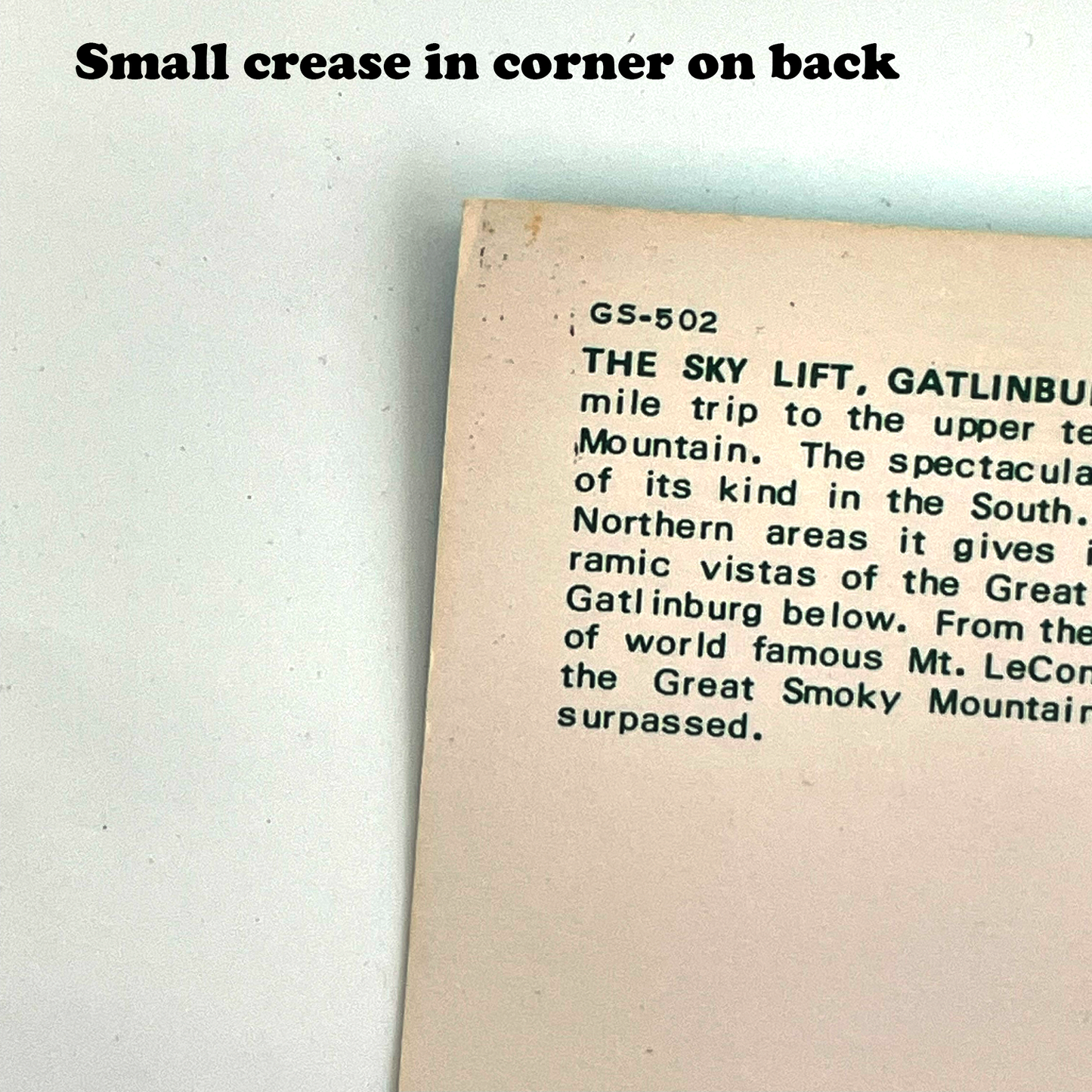 Gatlinburg TN Tennessee Sky Lift 1960's-70's Postcards Lot of Three
