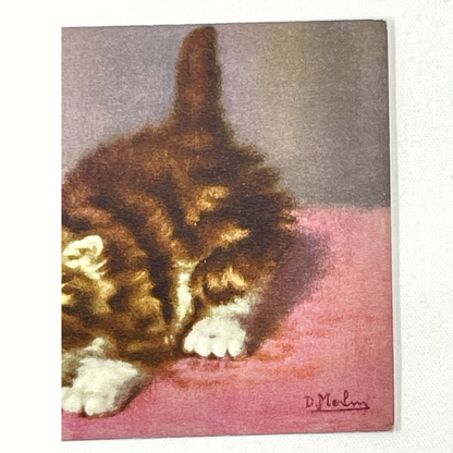 Vintage Postcards of Fluffy Kittens, D. Merlin, Swiss Publisher, Edition Stehli