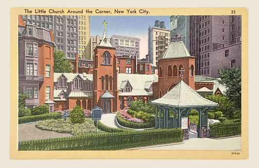 The Little Church Around the Corner, New York City Vintage Postcard