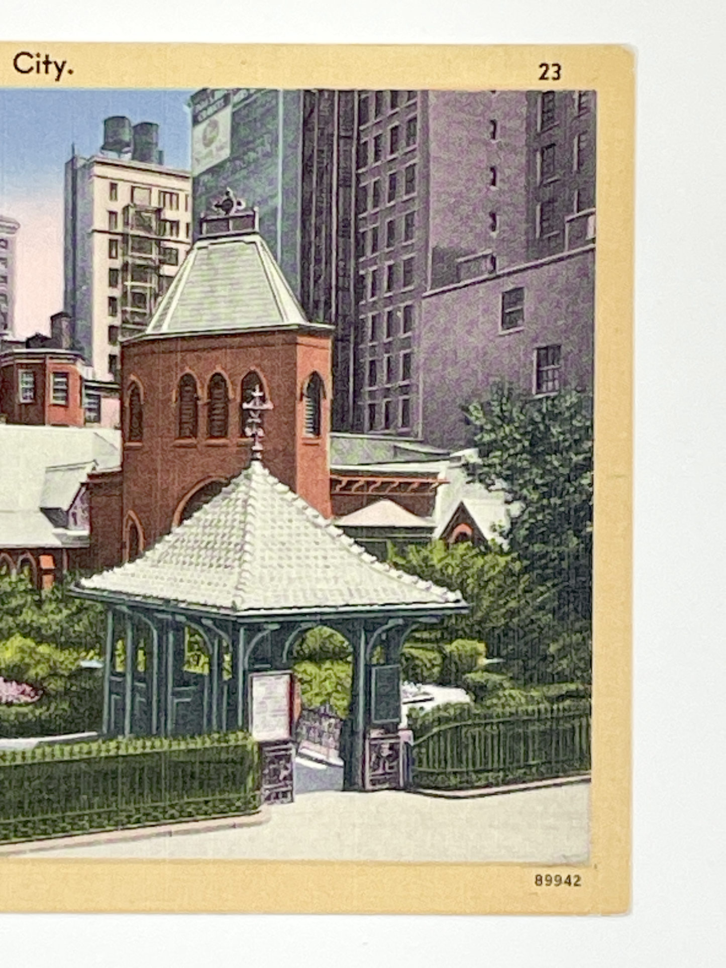 The Little Church Around the Corner, New York City Vintage Postcard